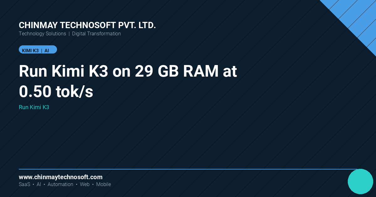 Run Kimi K3 using 29 GB of RAM at 0.50 tok/s